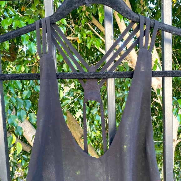 Millau Black Chiffon Mini Dress - M - Picture 4 of 9